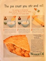 Wesson Oil The Pie Crust you stir and roll Tender every t-1954 Vintage P... - $180.58 MXN