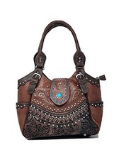 Texas West Western Style Rhinestone Concho Buckle Concealed Carry Purse ... - £37.85 GBP