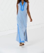 Sail To Sable sleeveless classic maxi tunic in BLUE/WHITE STRIPE - £89.70 GBP