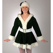 Adult Women s Green Velvet Perky Pixie Mrs. Clause Dress Costume  Large - $224.97 CAD