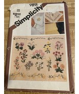 1980 Simplicity Embroidery Transfers, 9891, Vintage Florals 14 Designs, ... - $148.37 MXN