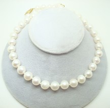 Cultured Pearl Strand Necklace with 14k Gold Clasp (#J2712) - £308.99 GBP