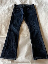 Levis 527 Jeans Mens 34x32 Blue Denim Cotton Slim Fit Pockets Dark Wash ... - £19.47 GBP