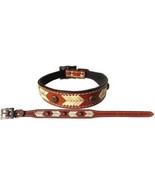 Showman Couture Genuine Leather Dog Collar w/ Natural Lacing - £20.29 GBP+