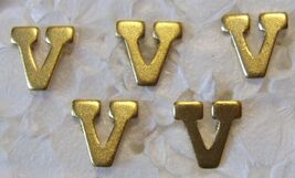 MILITARY MEDAL RIBBON ATTACHMENT LETTER "V" FOR VALOUR LOT OF 5 DEVICES - $4.80
