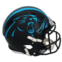 Julius Peppers Autographed Panthers Black Alternate Authentic Helmet Beckett - £610.78 GBP