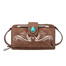 Women&#39;s Crossbody Handbag Western Turquoise Concho Embossed Crossbody Bag Handba - £28.34 GBP