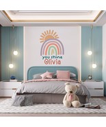 You Shine Wall Decal Boho with Girl Name for Nursery Decor - Sun Shining... - £77.58 GBP