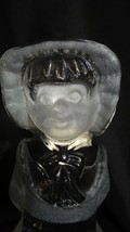 Viking Glass Crystal Satin Country Girl Figurine Paperweight Bookend - £19.65 GBP