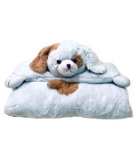 Bearington Baby Collection Waggles Blue &amp; Brown Plush Belly Mat Blanket ... - £23.94 GBP