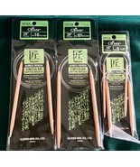 3 Vintage Takumi Bamboo Circular Knitting Needles 16&quot; &amp; 29&quot; by Clover Ne... - $277.99 MXN