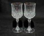 Vintage Cristal D&#39;Arques-Durand LONGCHAMP 6½&quot; Red Wine Glass - Pair Of 2 - $26.70