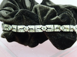 Vintage Engel Brothers Art Deco Rhinestone Paste Bracelet E.B. Bridal Bracelet - £98.32 GBP
