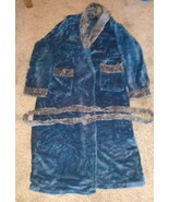 New In Bag Blue/Grey Line Waffle Knit Belt Robe Size One Size Fits Most - $20.00