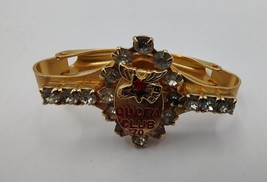 PAP Quota Club 70 Gold Toned Clip With Rhinestones - £5.83 GBP