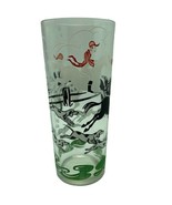 Vintage MCM Drinking Glass Fox Hunt Equestrian 6&quot; Replacement Cocktail H... - $21.17 CAD
