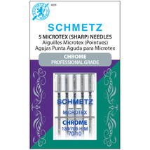 Schmetz Chrome Microtex Machine Needles-Size 70/10 5/Pkg - £10.23 GBP