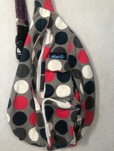 KAVU Got Dots Rope Bag Cotton Shoulder Sling Canvas Backback Polka Dot P... - $273.82 MXN