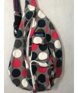 KAVU Got Dots Rope Bag Cotton Shoulder Sling Canvas Backback Polka Dot P... - $14.69