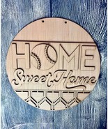 Home Sweet Home Baseball Softball Wood Door Hanger Blank - $27.38 CAD