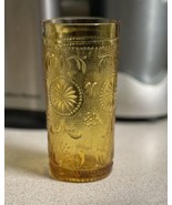 1 Vintage Brockway Glass American Concord Amber Water Glass Goblet Tumbl... - $18.00