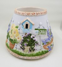 Yankee Candle Large Jar Candle Shade I&#39;m in the Garden Floral Spring Birdhouse - £14.93 GBP