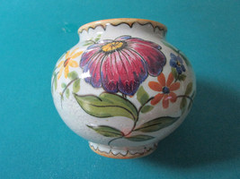Royal Gouda Holland Pottery By Bertino Round Bowl Vase Planter 1940S - £97.34 GBP