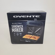 Ovente Electric Sandwich Grill Maker Non-Stick Plates Black GPS401B - £14.09 GBP