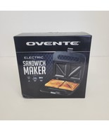 Ovente Electric Sandwich Grill Maker Non-Stick Plates Black GPS401B - £13.83 GBP