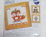 Cute Animals VERVACO DIY Counted Cross Stitch Kit PN-0155680 NEW Fox Hip... - $8.99