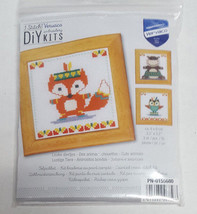 Cute Animals Vervaco Diy Counted Cross Stitch Kit PN-0155680 New Fox Hippo Owl - £7.17 GBP