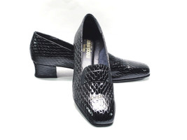 California Magdesians Black Women&#39;s Patent Leather Shoes Slip On Low Hee... - $27.50