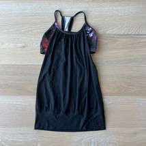 Lululemon No Limits Tank Black Spring Has Sprung Multi sz 6 - $739.33 MXN