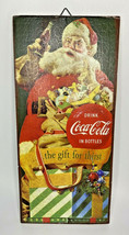 2013 Coca Cola Wood Wall Plaque Christmas Santa U72/0942 - $19.99