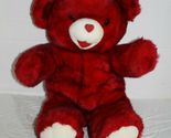 Dan Dee Valentine Teddy Bear 21" Red Nose Black Tipped White Plush Soft ... - $31.95