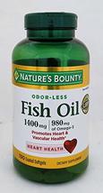 Nature's Bounty Fish Oil 1400 mg, 130 Coated Softgels - $29.07