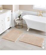 Charisma Bath Rugs Tan 2-Pack Diamond Rectangle Nonskid Drylon Microfiber - $90.16 CAD