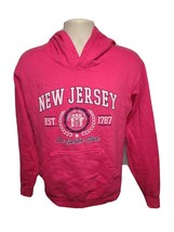 New Jersey The Golden State est 1787 Adult Small Pink Hoodie - £18.97 GBP