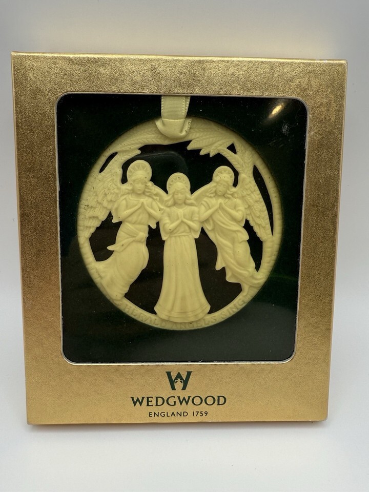 Rare Wedgwood Ivory Ornament “Hark! The Herald Angels Sing” NOS Boxed En... - $63.04 Rare Wedgwood Ivory Ornament “Hark! The Herald Angels Sing” NOS Boxed En... - $63.04