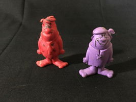 1987 Fred &amp; Barney Flintstones Fruity Pebbles Red Purple Eraser Figurine... - $19.95