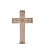 Kimona Cross Mango Wood Spiritual Art Sculpture 10x6x0.75 Home Décor - $12.62 CAD