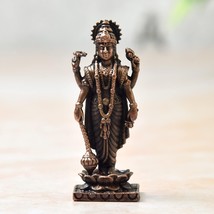 2.5 inch, Copper Vishnu Idol, 50 Grams Weight, Patina Antique Finish, Pa... - £59.13 GBP