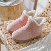 Women Winter Slippers Warm Plush Slip-on Couples Home Floor Shoes Anti-slip Comf - £22.05 GBP