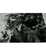 Rare 8x10 Black &amp; White Alva Cape Ship Explosion Photograph Fire Boats 1966 - £45.42 GBP