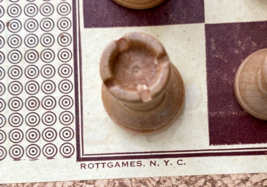 Vtg Rottgames Gaming Set Chess Checkers Roulette Backgammon W Original Case - £56.05 GBP