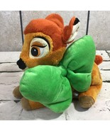 Disney Store Exclusive Bambi Plush With Large Green Bow Embroidered Eyes... - $19.79