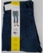 SOCIAL STANDARD BY SANCTUARY JEANS SZ 6/28 MID-RISE KICK CROP BLUE LENNO... - $14.99