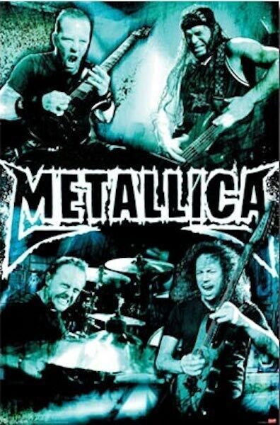 Metallica Poster Band Shot Blue Tint - $17.99