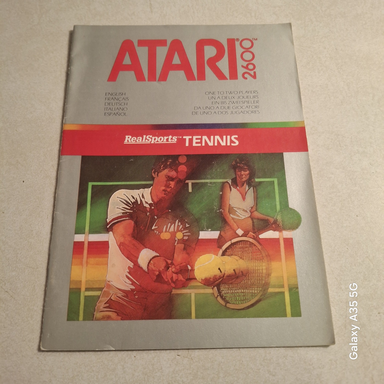 Atari 2600 Realsports Tennis game manual in excellent condition  - $5.00