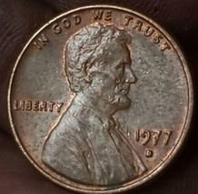 1977 D Lincoln Memorial Cent Penny  Error  Filled “D”free Shipping  - $4.95